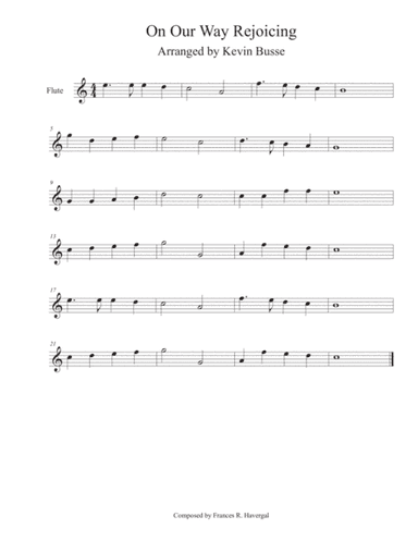 On Our Way Rejoicing (Easy key of C) - Flute (arr. Kevin Busse)