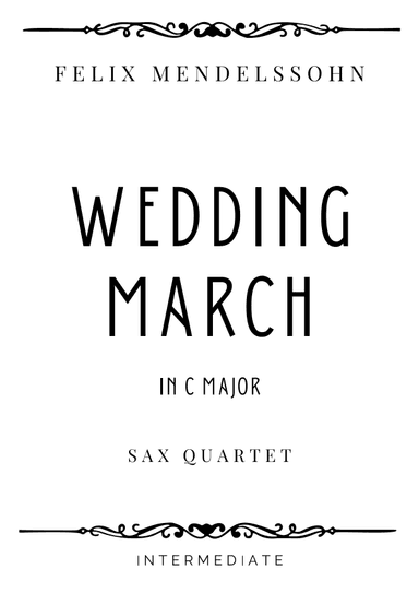 Mendelssohn - Wedding March in C Major - Intermediate (arr. Piacere Music Sheets)
