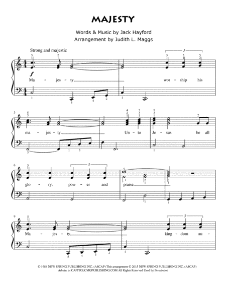 Majesty (arr. Judith L. Maggs)