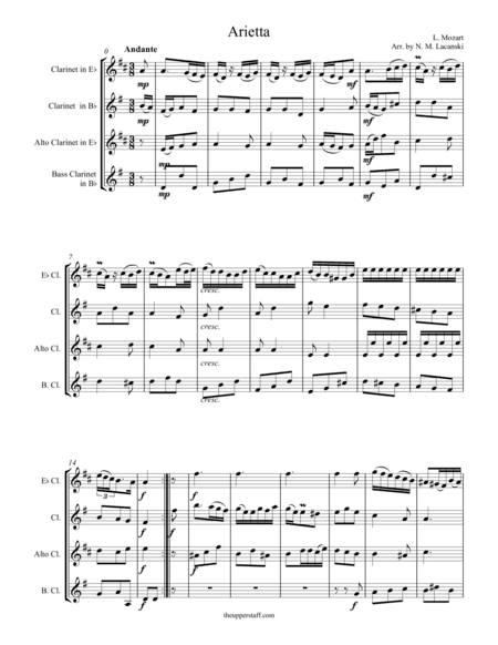 Arietta (arr. Nick Lacanski)