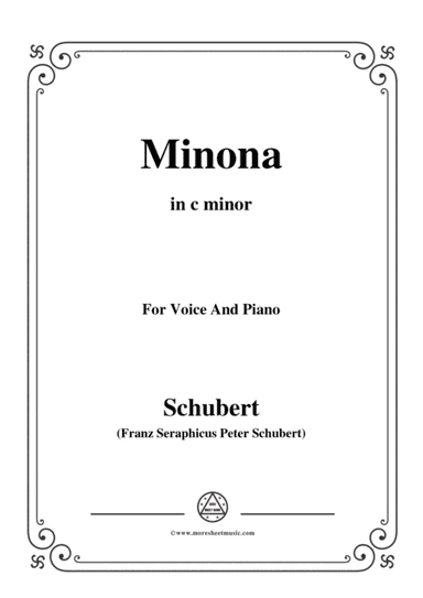Schubert-Minona,in c minor,for Voice&Piano (arr. MSM)