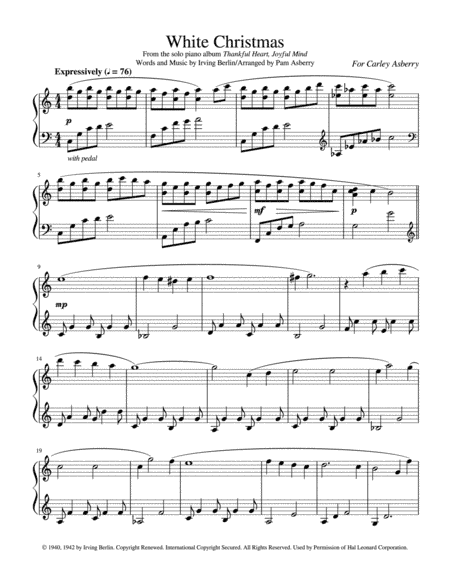 White Christmas (arr. Pam Asberry)