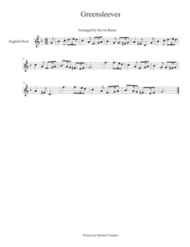 Greensleeves - English Horn (arr. Kevin Busse)