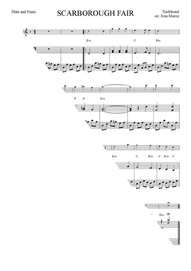 SCARBOROUGH FAIR - for Flute and Piano (arr. Ivan Marini)