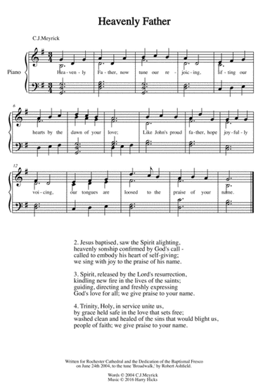 Heavenly Father. A brand new hymn!