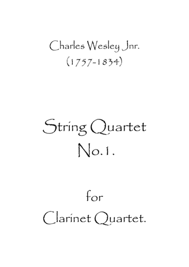String Quartet No.1 (arr. Spence Bundy)