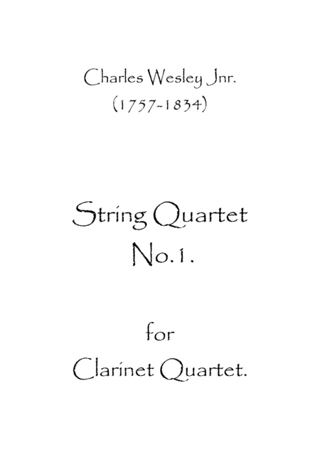String Quartet No.1 (arr. Spence Bundy)