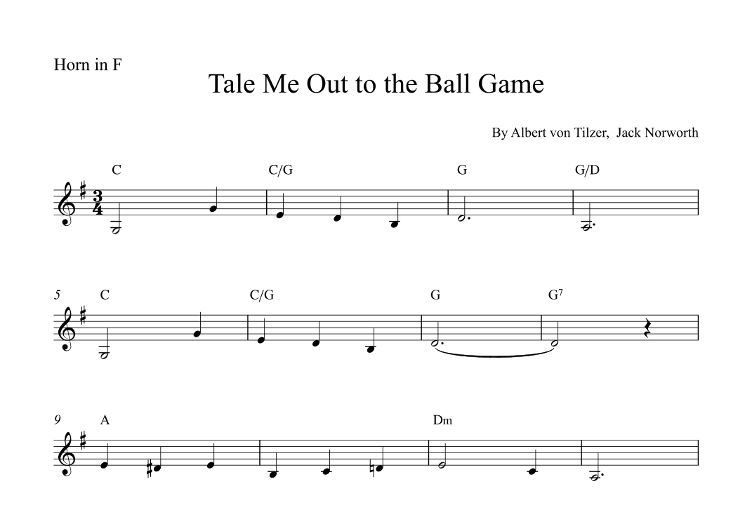 Take Me Out To The Ball Game (arr. Alex Nunes Rodrigues)