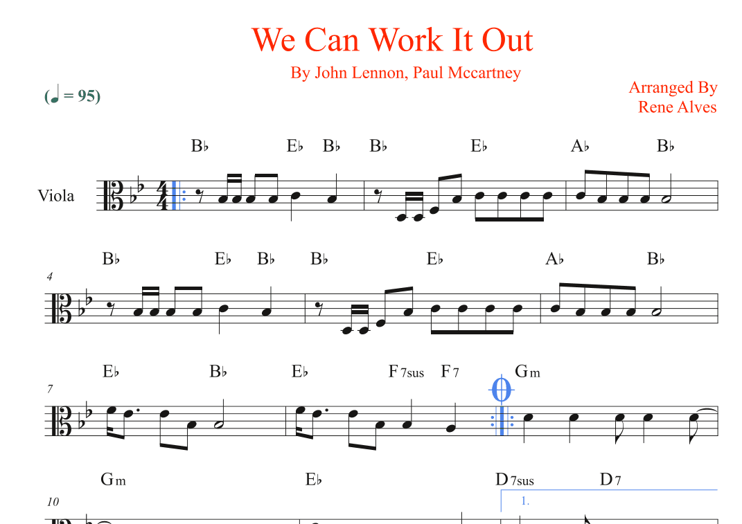 We Can Work It Out (arr. Rene Alves)