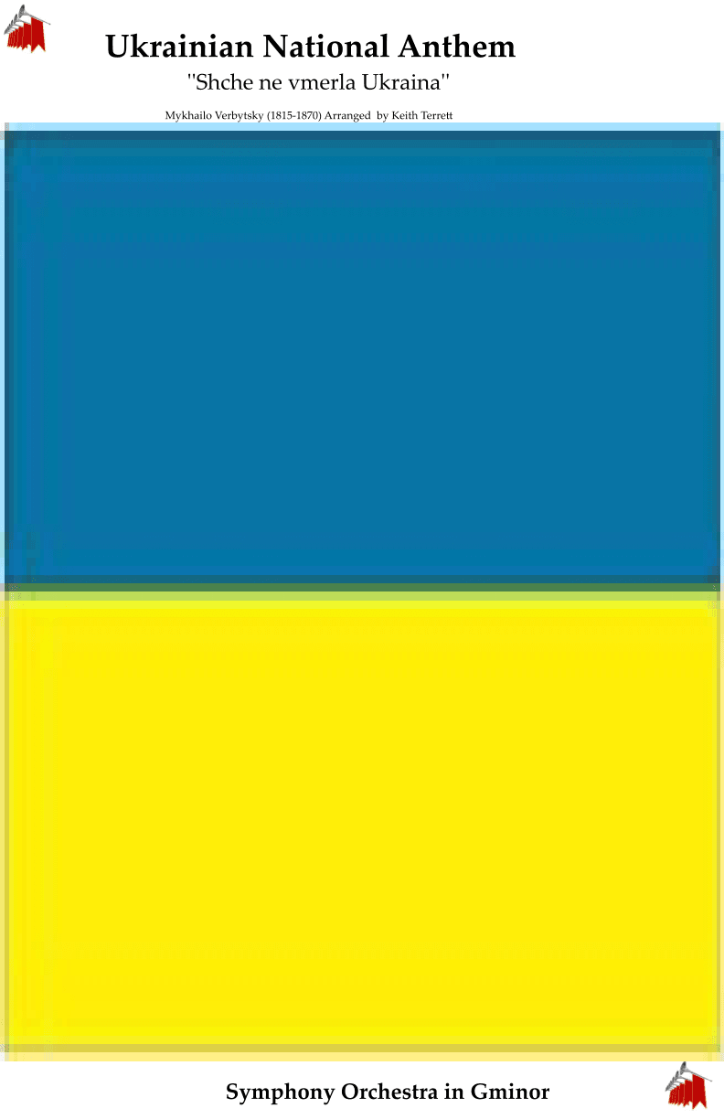 Ukrainian National Anthem for Symphony Orchestra in G Minor KT Olympic World National Anthem Series (arr. Keith Terrett)