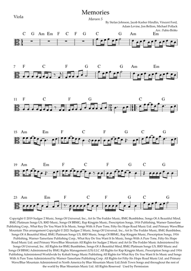 Memories (arr. Fabio Britto)
