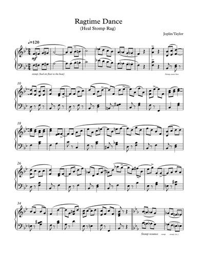 Ragtime Dance (as heard in the movie, "The Sting.") (arr. Paul Taylor)