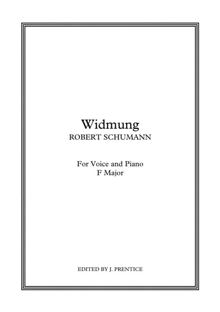 Widmung (F Major) (arr. Jonathan Prentice)