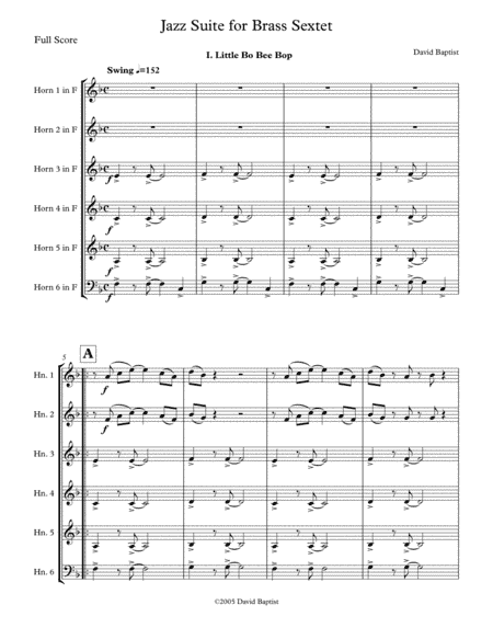 Jazz Suite for French Horn Sextet