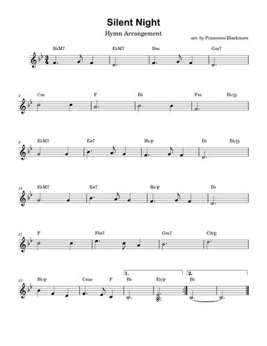 Silent Night (arr. Francesco Blackmore)