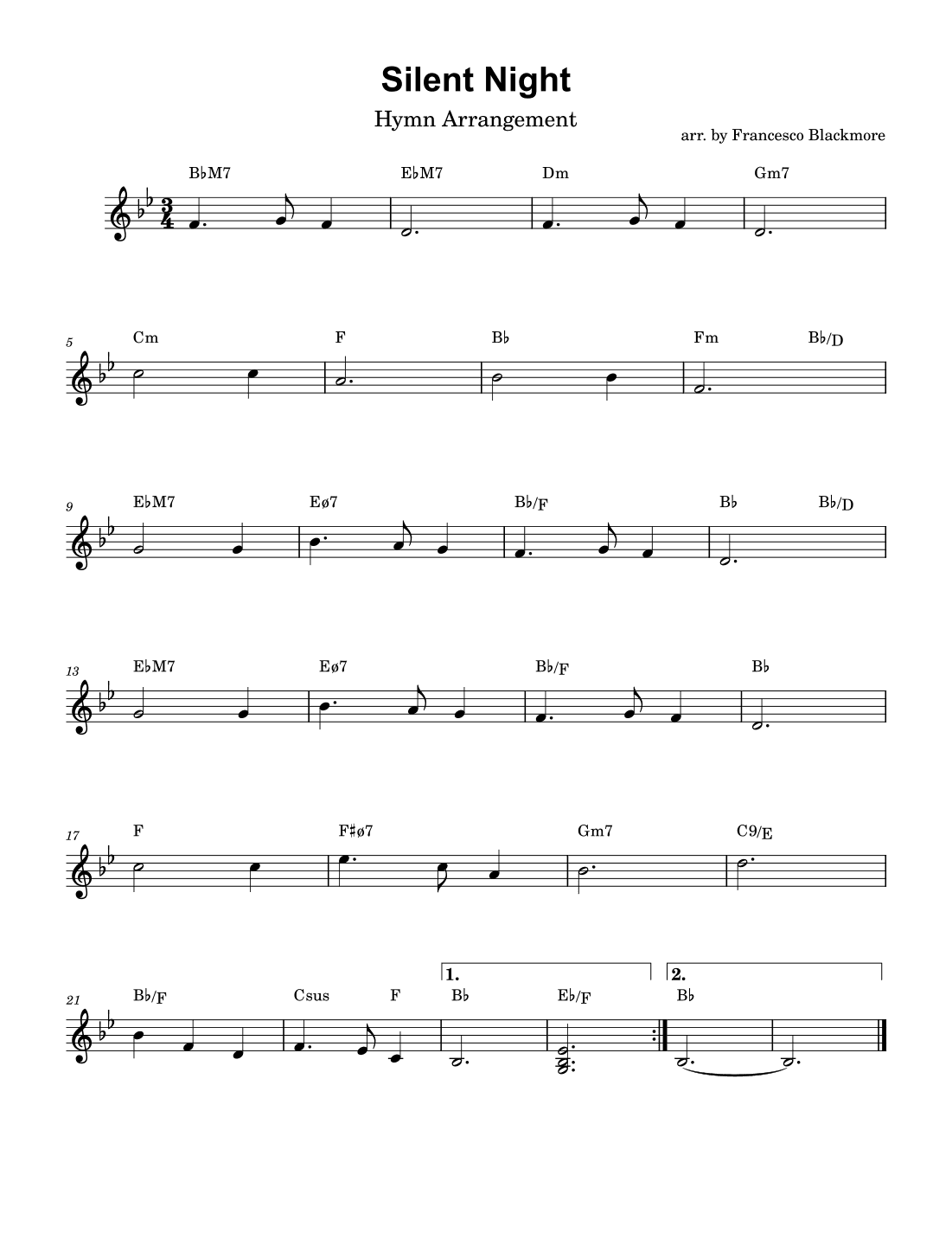 Silent Night (arr. Francesco Blackmore)