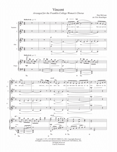 Vincent (starry Starry Night) (arr. Eric Knechtges)