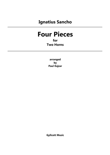 Four Pieces for Two Horns (arr. Paul Kajzar)