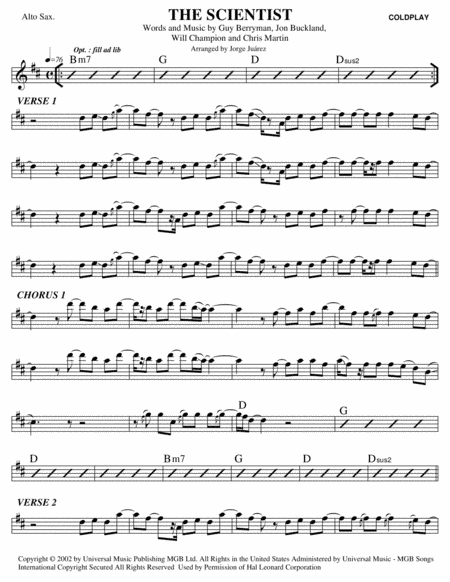 The Scientist (arr. Jorge Juárez)