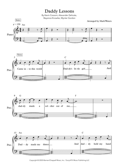 Daddy Lessons (arr. Mark Waters)