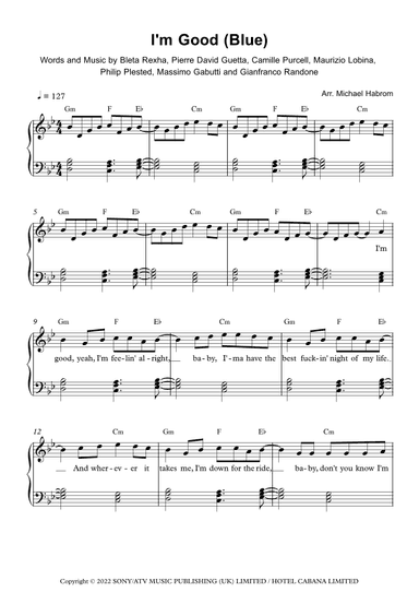 I'm Good (blue) (arr. Michael Habrom)