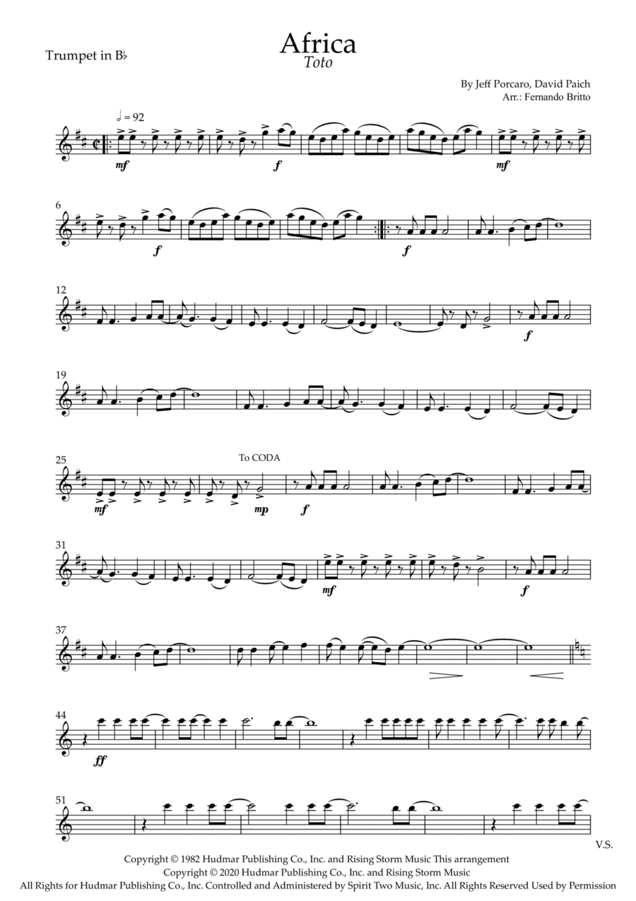 Africa (arr. Fernando Britto)