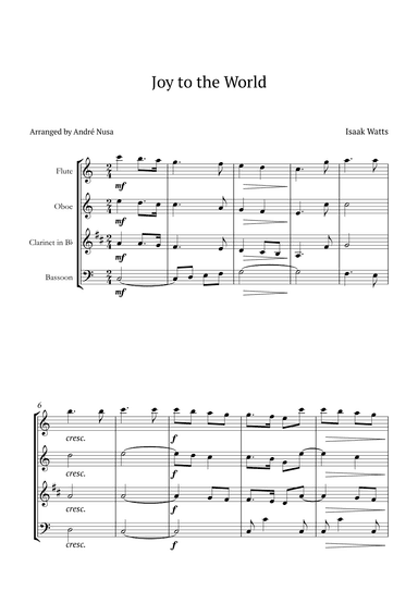 Joy to the World (arr. André Nusa)