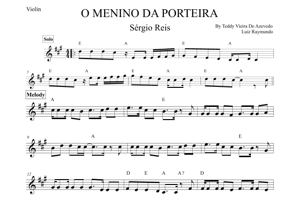 O Menino Da Porteira (arr. Leo Silva)