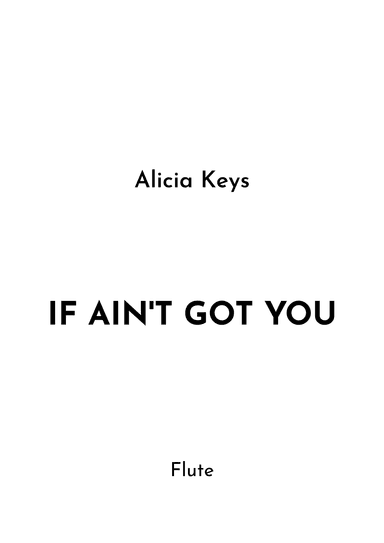If I Ain't Got You (arr. Jireh J.)