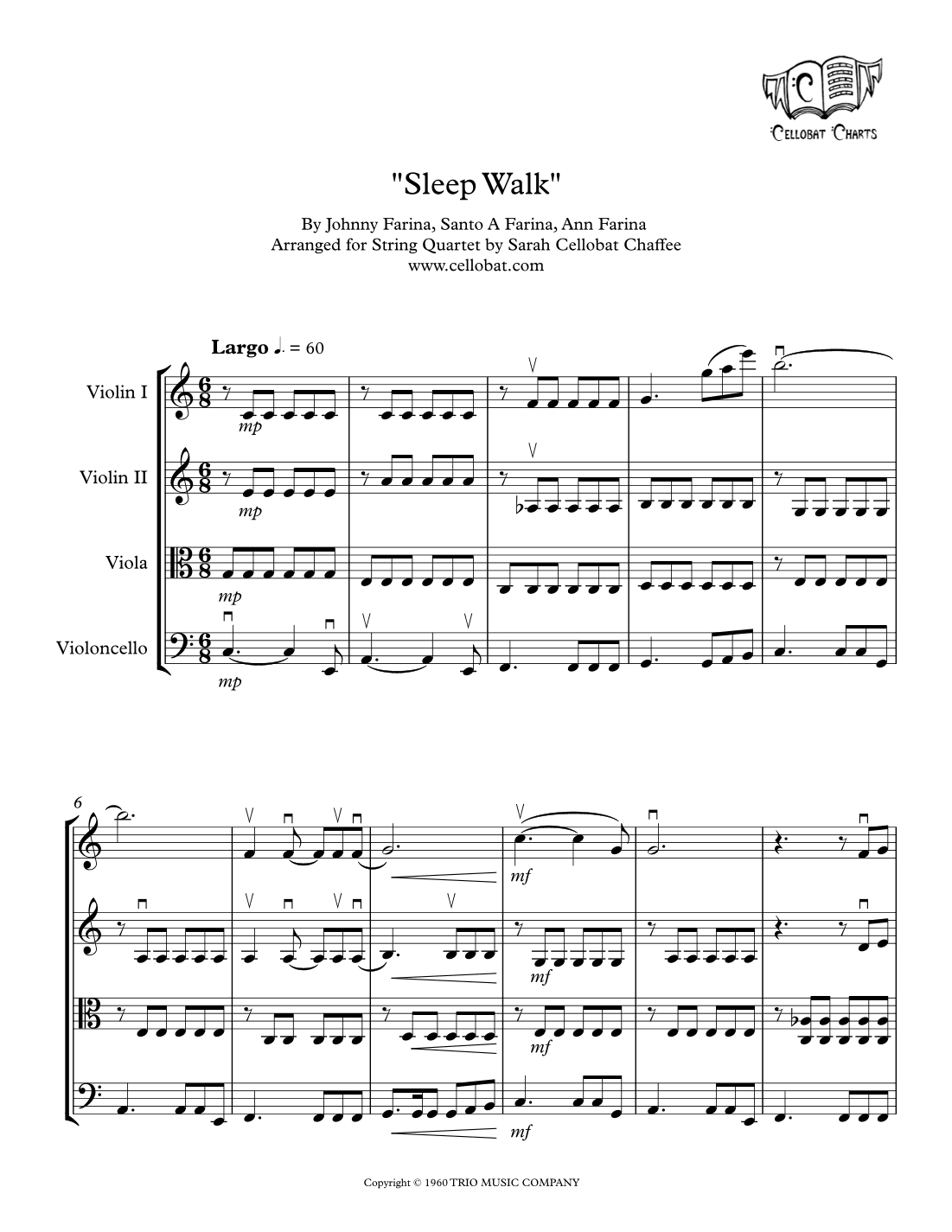 Sleepwalk (instrumental Version) (arr. Sarah Cellobat Chaffee)