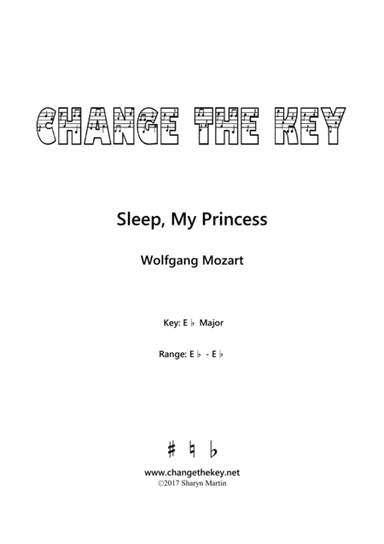 Sleep, my princess - Eb Major (arr. Change the Key)