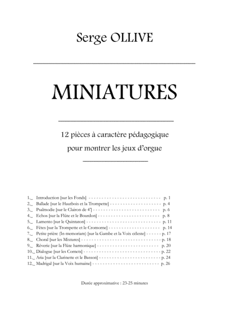 MINIATURES , OP. 40