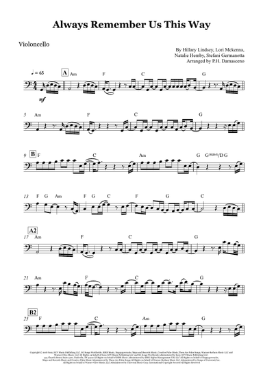 Always Remember Us This Way (arr. P.H. Damasceno)
