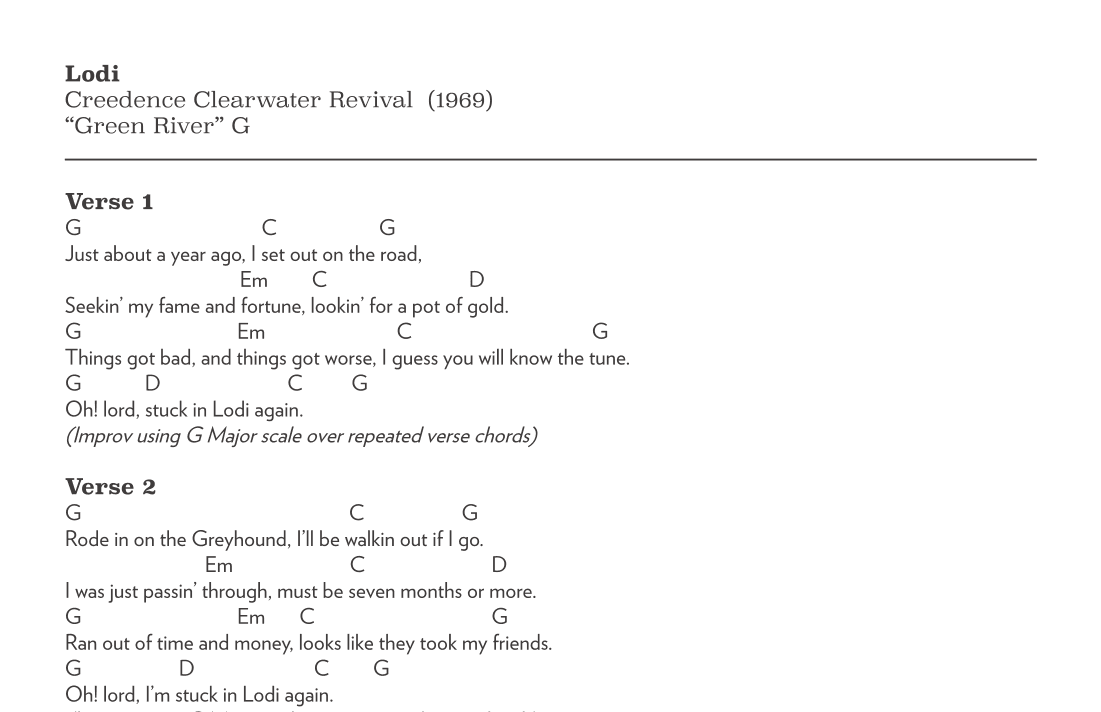 Lodi (arr. Riverside Guitar School)