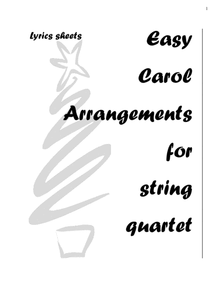 Forty-five Carols for quartets - Lyrics sheets (arr. Nicholas Palmer)