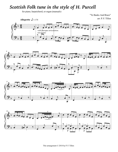 Scottish Folk Tune in the Style of H. Purcell (arr. PFTMusic)