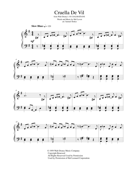 Cruella De Vil (arr. Samuel Stokes)