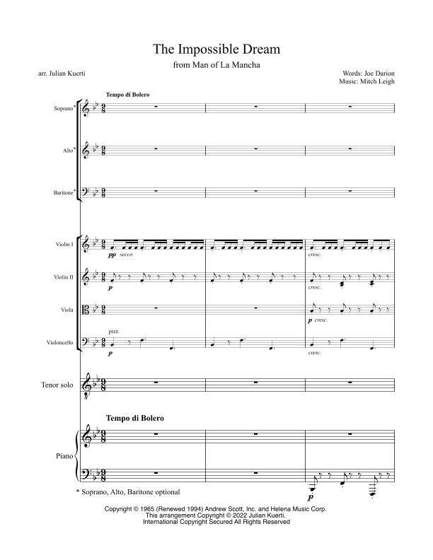 The Impossible Dream (the Quest) (arr. Julian Kuerti)