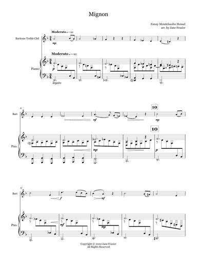 Mignon (arr. Jane Frasier)