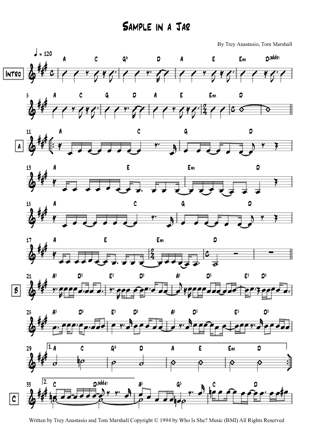 Sample In A Jar (arr. Lef Germenlis)