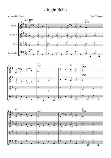 Jingle Bells (with chords) (arr. Gispert)
