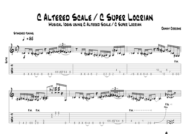 C Altered Scale / C Super Locrian - Musical Ideas Using C Altered Scale / C Super Locrian