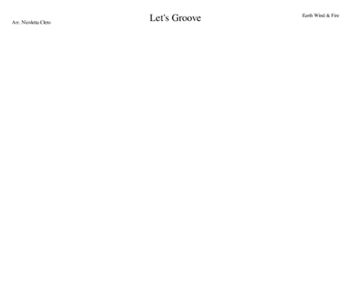 Let's Groove (arr. Nicoletta Cleto)
