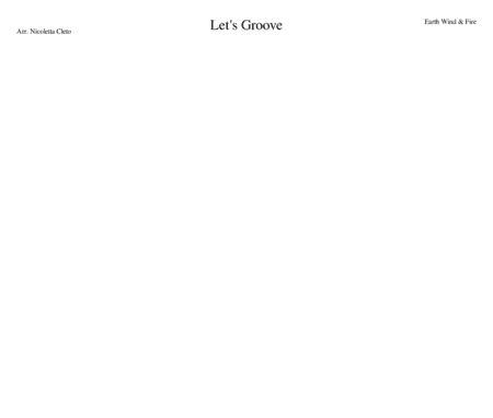 Let's Groove (arr. Nicoletta Cleto)