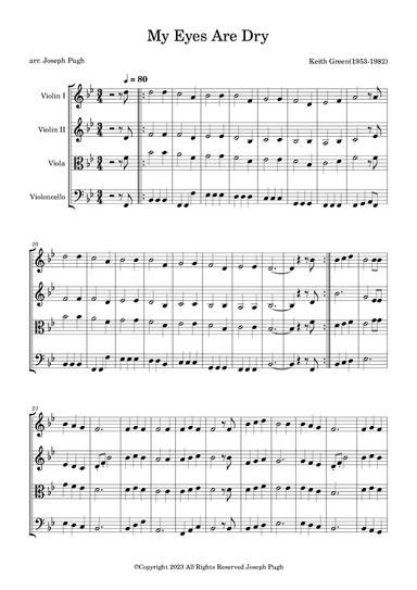 My Eyes Are Dry (arr. Joseph Pugh)