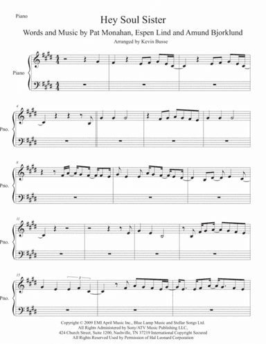 Hey, Soul Sister (arr. Kevin Busse)