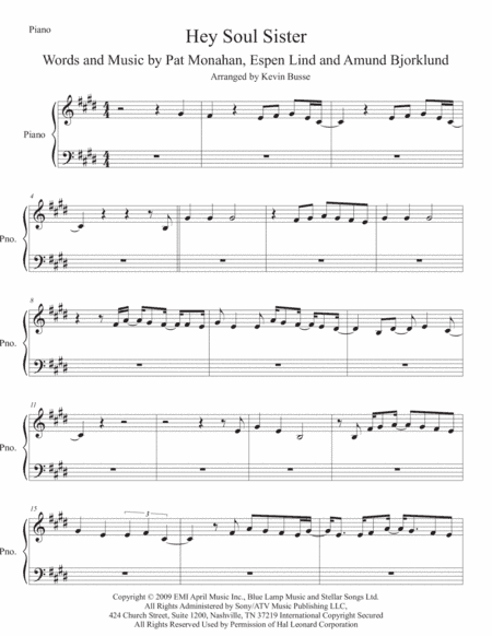 Hey, Soul Sister (arr. Kevin Busse)