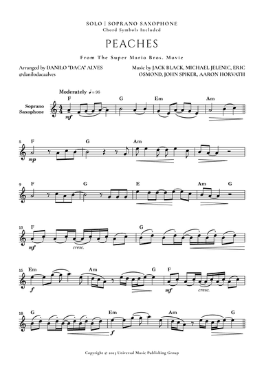 Peaches (arr. Danilo "Daca" Alves)