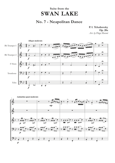 "Neapolitan Dance" from Swan Lake Suite for Brass Quintet (arr. Diego Marani)