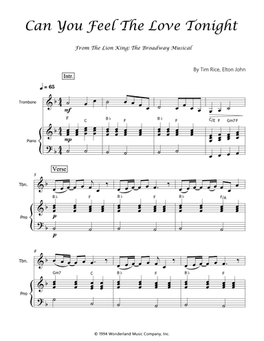 Can You Feel The Love Tonight (arr. Luís Gustavo Rossato)